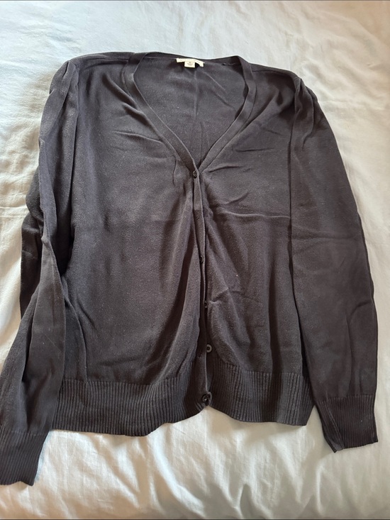 St. John's Bay Sweaters - St. John's Bay Black Button-Front V-Neck Cardigan